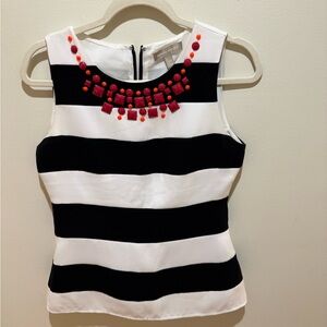 Banana Republic Black and White Striped Tank Top